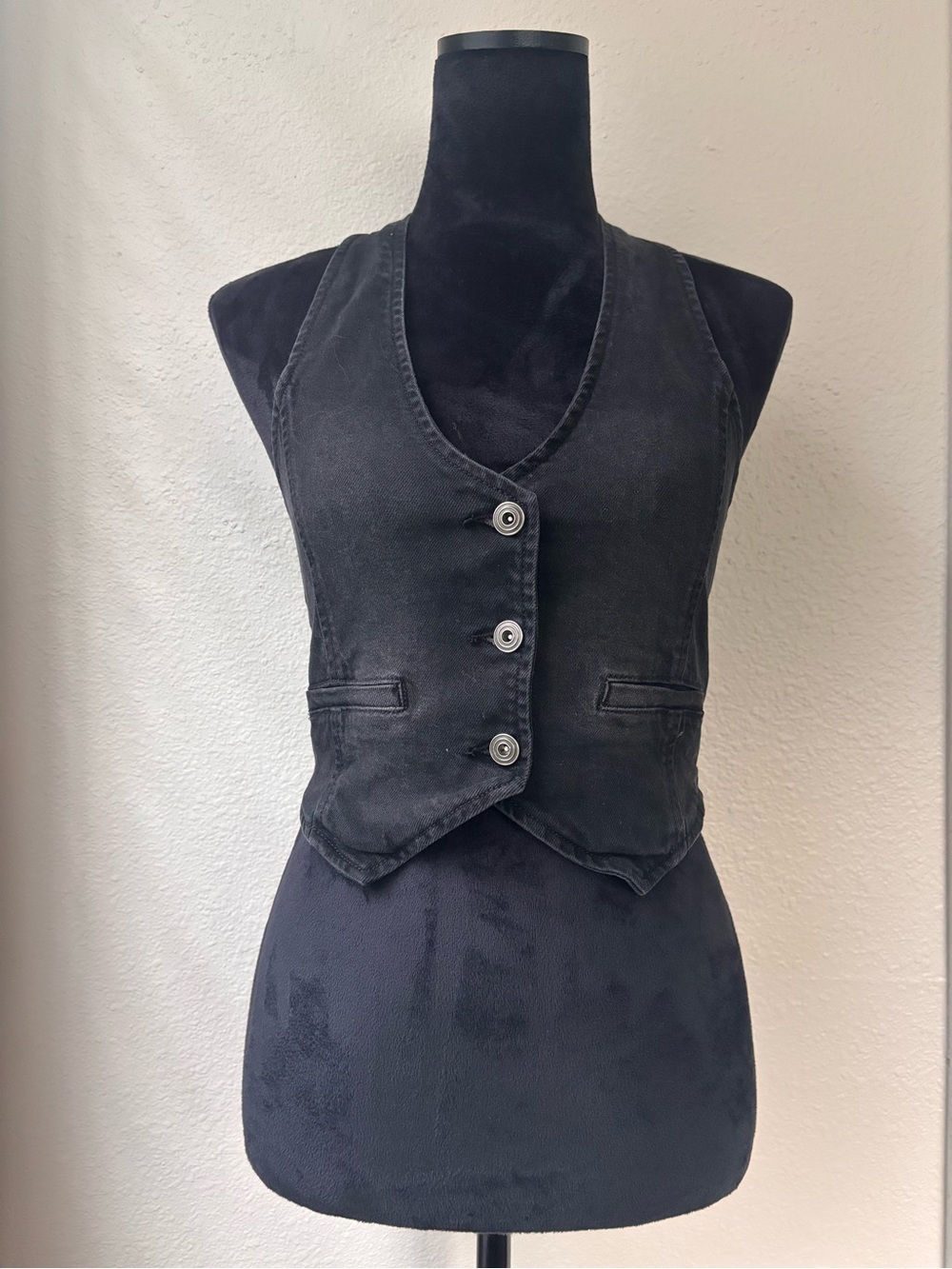 Fashion Nova Black Denim Vest
